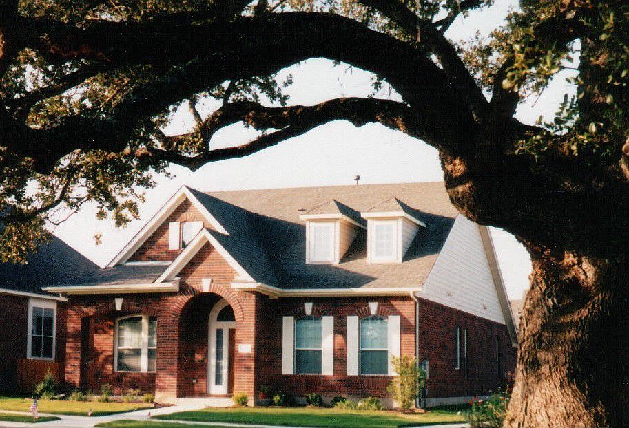 Front, faces 5 acre park