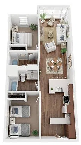 Floor plan 2X2 B1