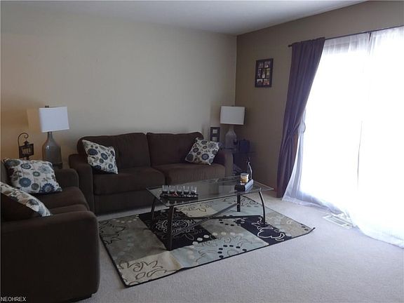 Living room with slider to deck
