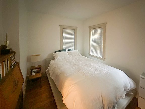 Bedroom with small walk-in closet