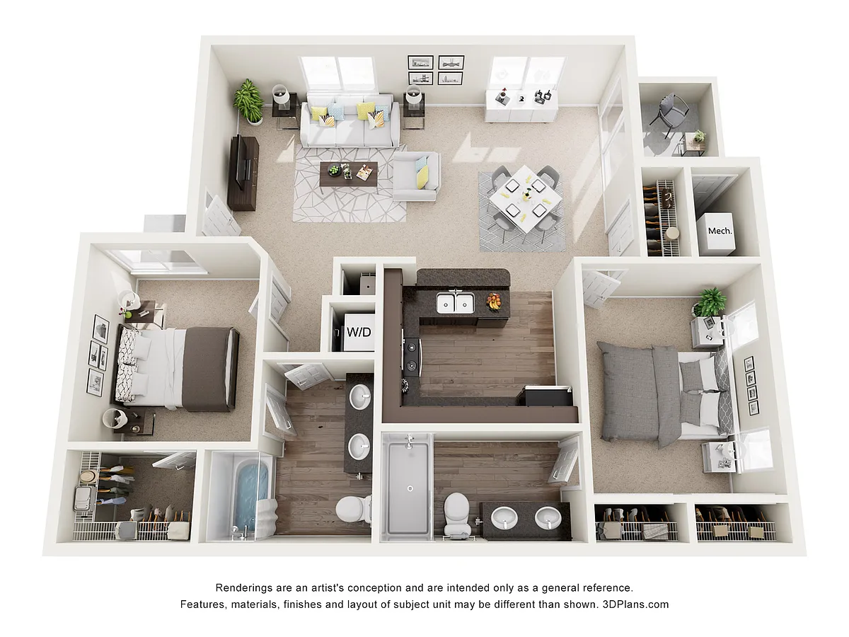 Floor plan E 2X2