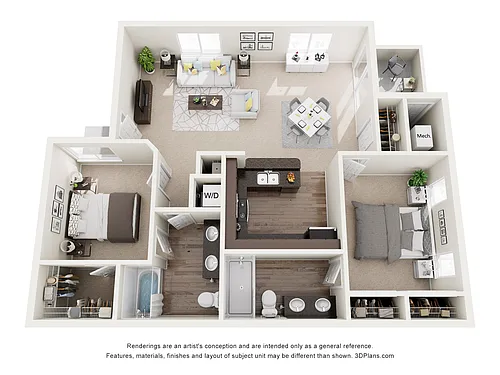 Floor plan E 2X2