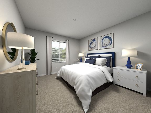 Primary bedroom rendering in the Archer.