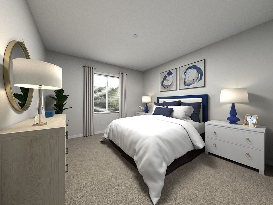 Primary bedroom rendering in the Archer.
