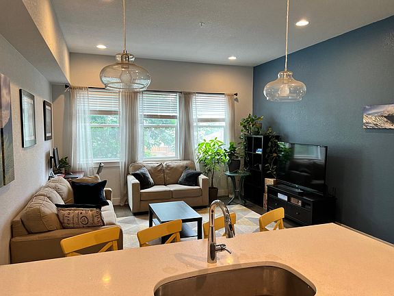 View of living room from kitchen