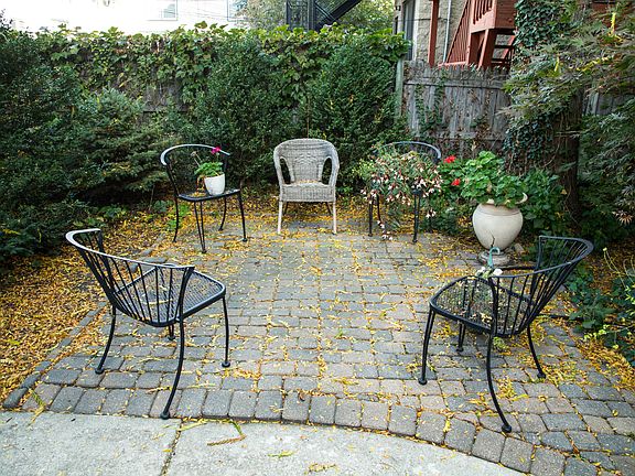 Backyard patio area