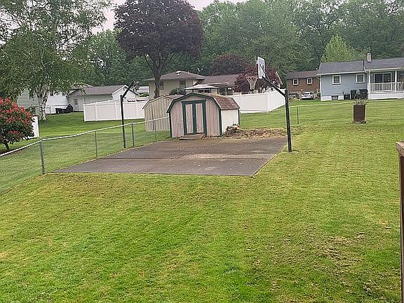 Cement basketball court