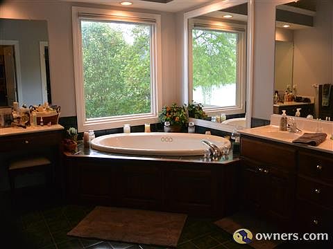 Master bath with 2 person tub