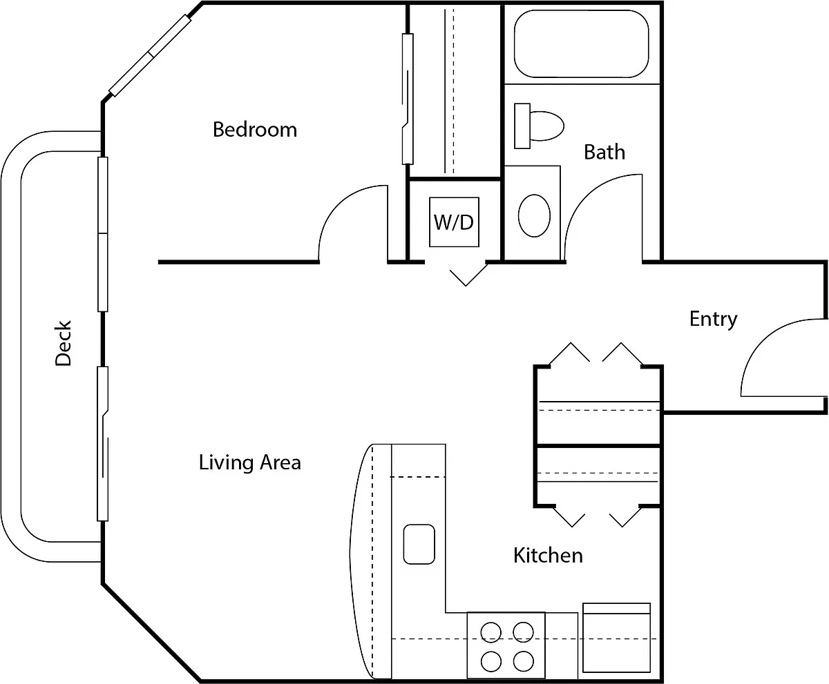 Floor plan 1X1 B2