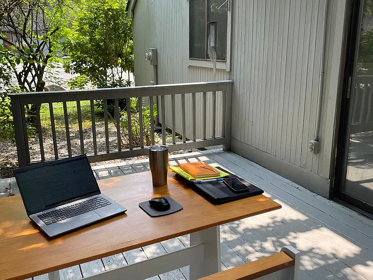 Deck off of living room