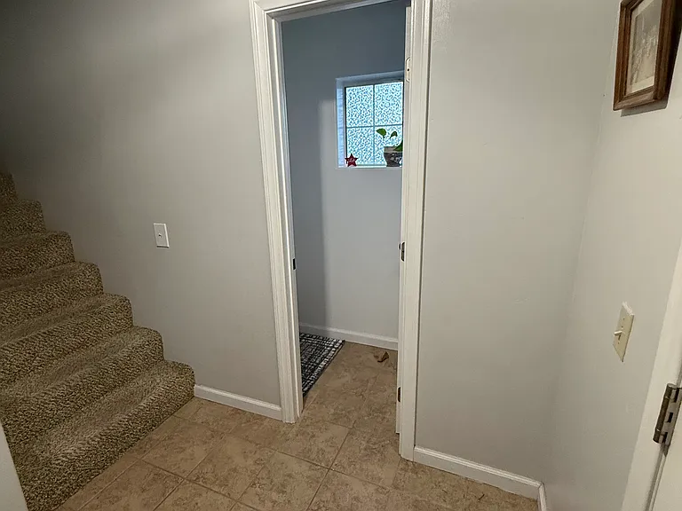 Entry and bathroom on first floor