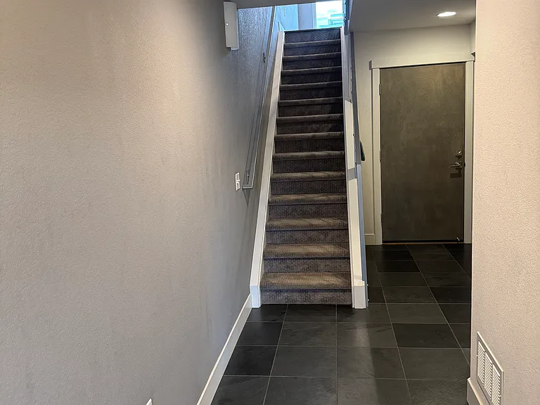 Open Stairway with Industrial Railing