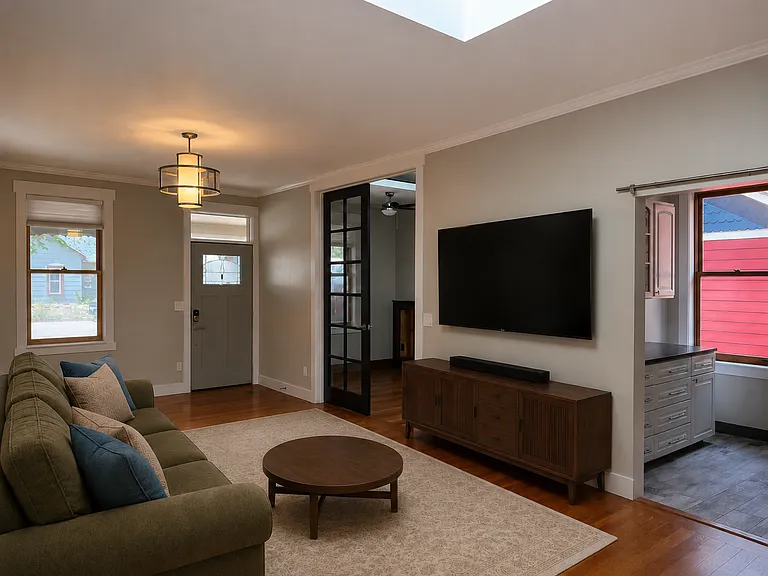 Front room digitally staged