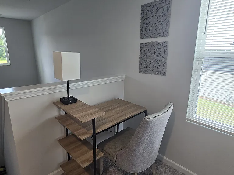 Desk in flex space