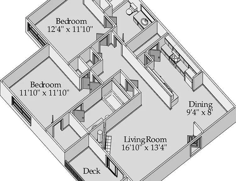 The Palmer - Caswick - 2 Beds - 2 Baths - 1180 Sq. ft.