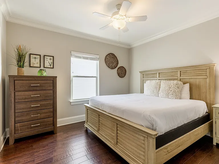 Upstairs king bedroom with a Jack n Jill bathroom