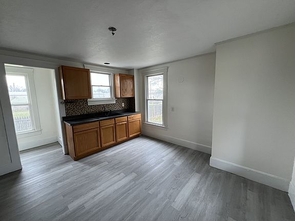 Kitchen with new vinyl plank flooring