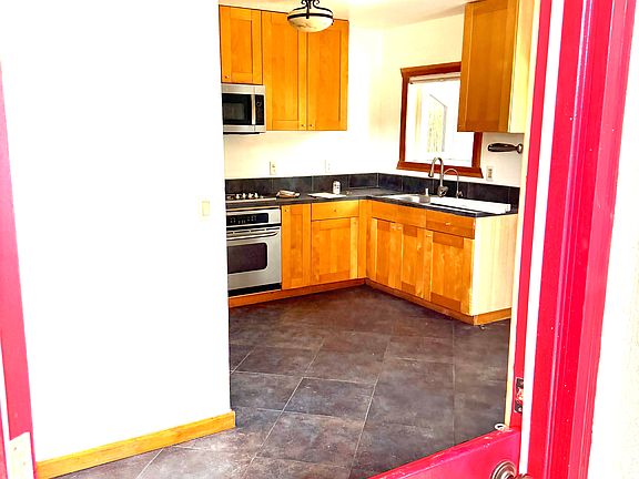 View of Kitchen from front door