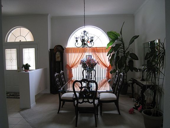 Front entry and dining room