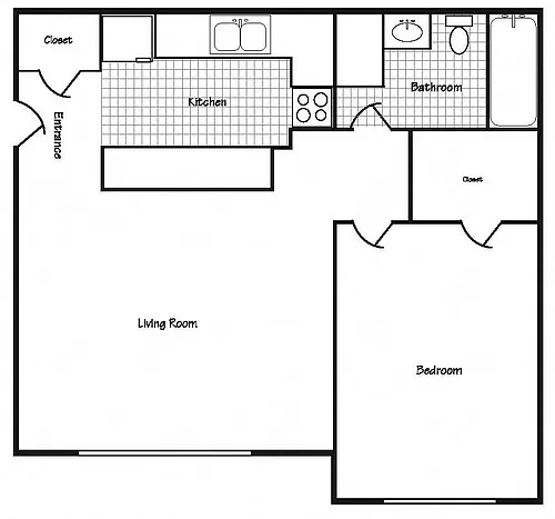 Floor plan One Bedroom
