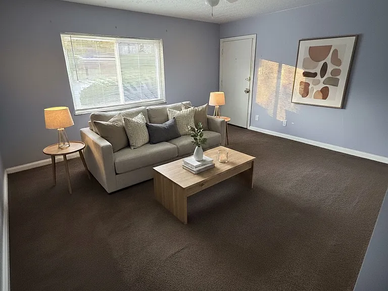 Virtually staged living room