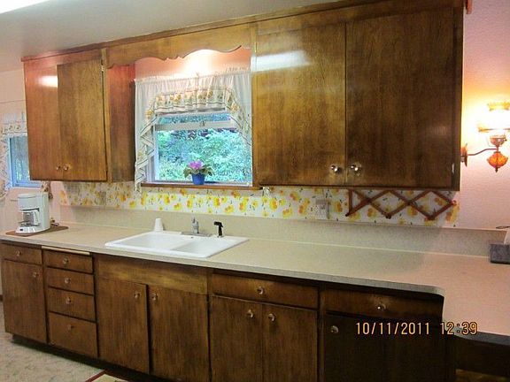 Lots of storage, and counter space, window looking out to beautiful back yard