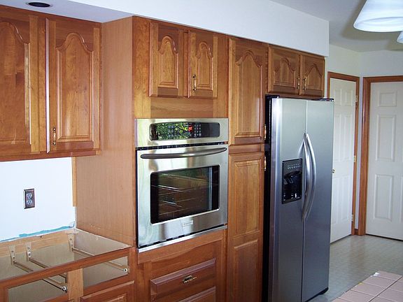 stainless convection/fridge