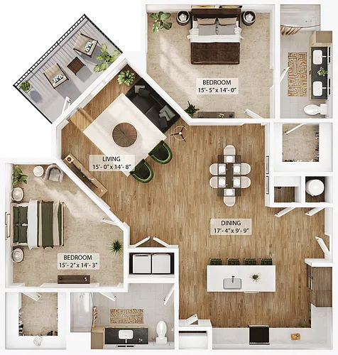 Floor plan B17 - No Study