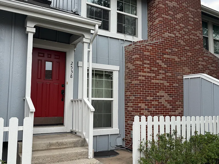 Front with a nice patio.