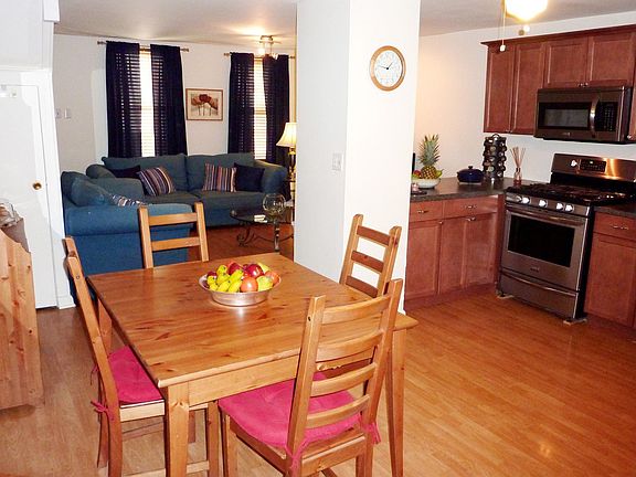 Open floor plan for dining and living areas