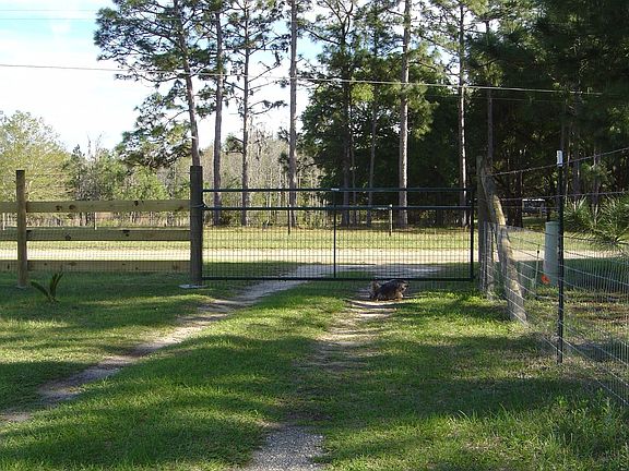 Entrance gate to property