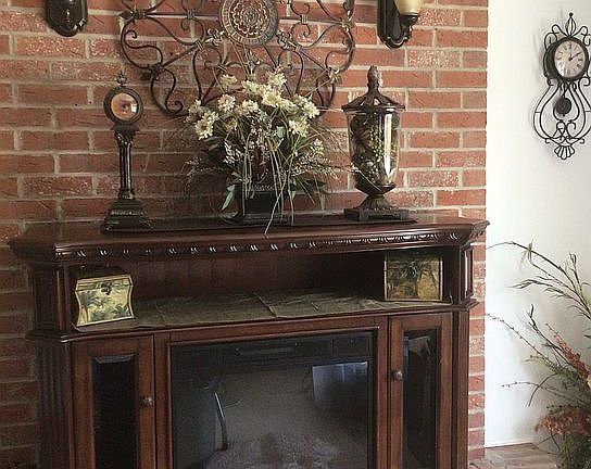 1 of 2 brick fireplaces 