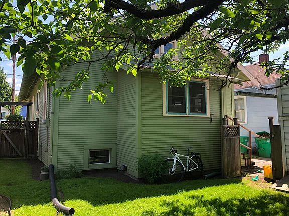 Fenced back yard.