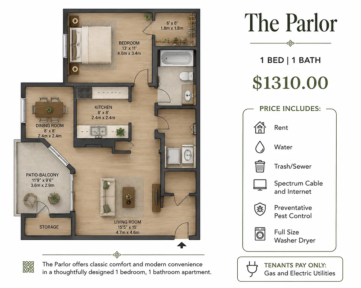 Floor plan The Parlor