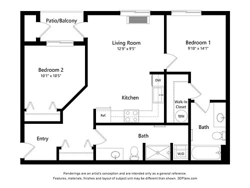 Floor plan 2X2 G