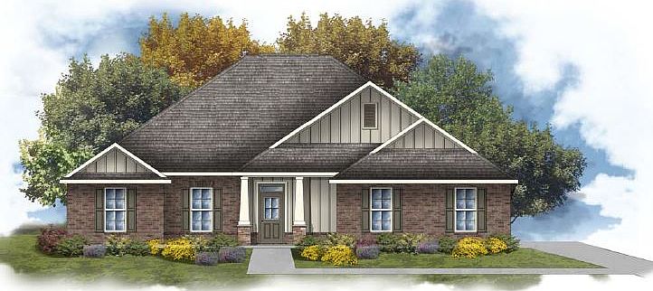 Harrison IV A - Front elevation - open floor plan