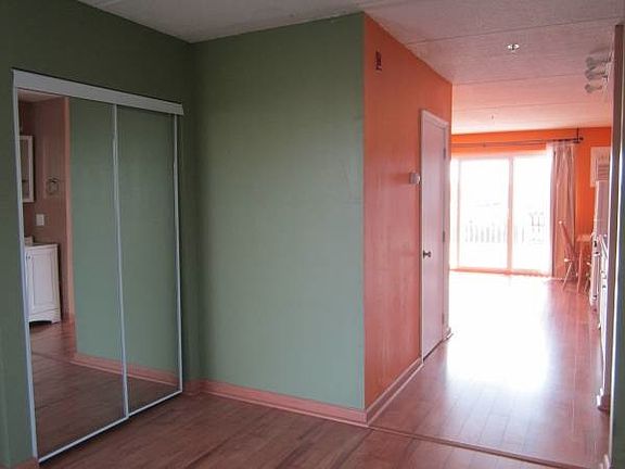 Interior view of private balcony from bedroom.