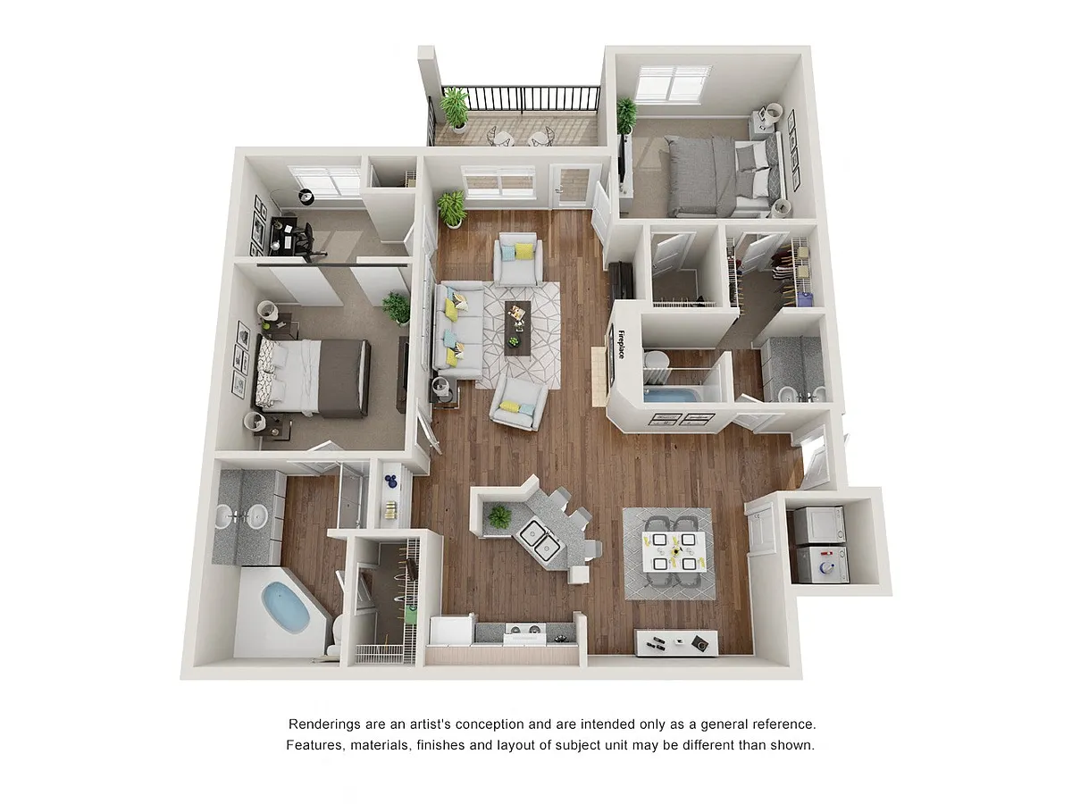 Floor plan 2 Bed 2 Bath King John