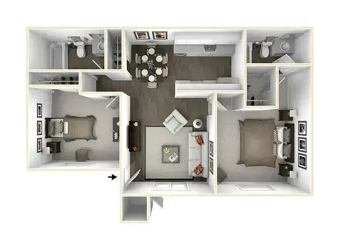Floor plan Two Bed