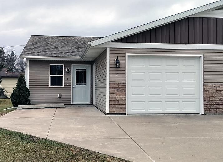 Front entrance + garage