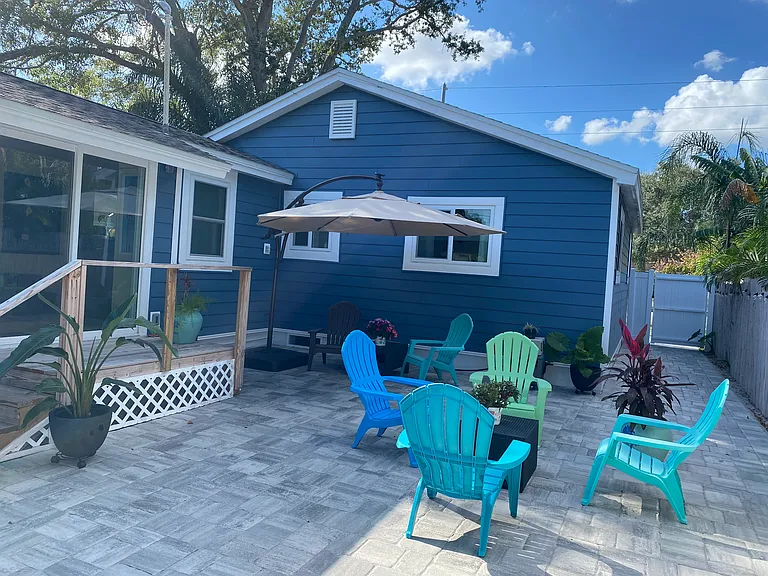 Private paved patio