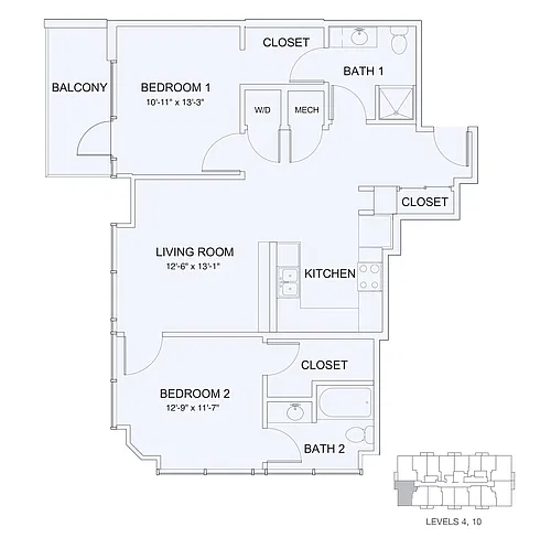Floor plan 2X2 1029