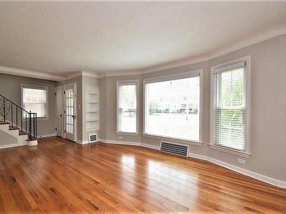 Bay window in living room.