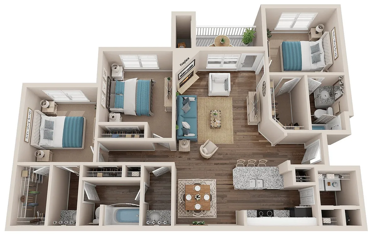 Floor plan 3 Bed 2 Bath
