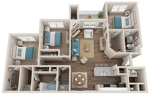 Floor plan 3 Bed 2 Bath