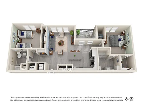 Floor plan 2X2-1075