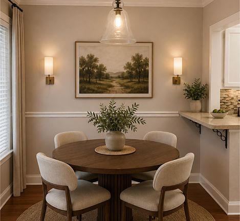 Dining room AI staged