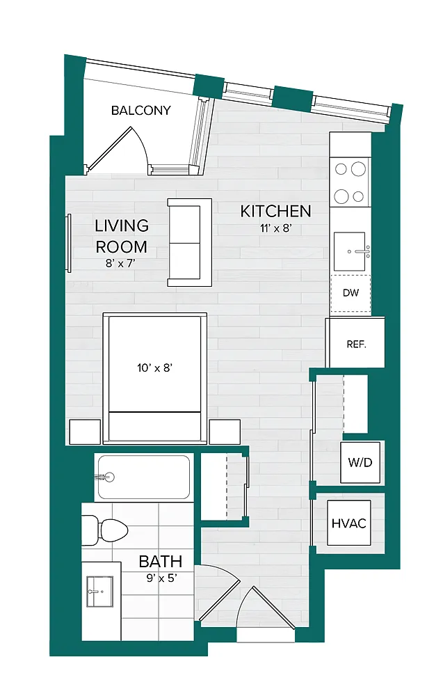 Floor plan Studio-A3