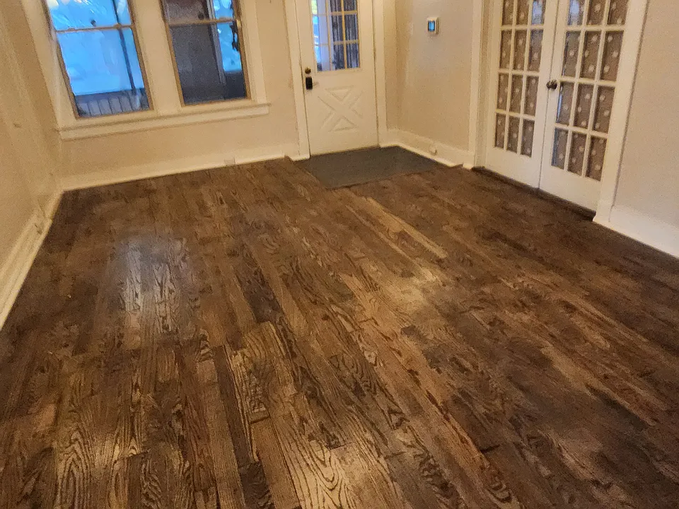 living room facing enclosed front patio