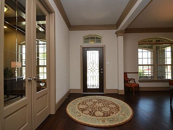 Entryway, study double doors